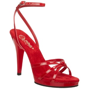 Rosso Vernice 12 cm FLAIR-436 Sandali Donna con Tacco