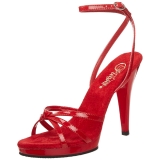 Rosso Vernice 12 cm FLAIR-436 scarpe tacco alto numeri grandi per uomo