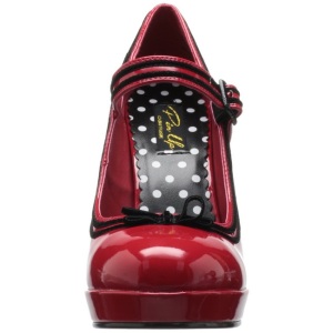 Rosso Vernice 12 cm PINUP SECRET-15 Mary Jane Plateau Scarpe Dcollet