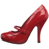 Rosso Vernice 12 cm retro vintage CUTIEPIE-02 scarpe mary jane con plateau nascosto