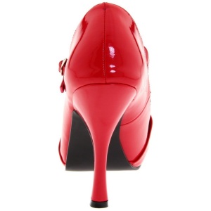 Rosso Vernice 12 cm retro vintage CUTIEPIE-08 Scarpe Dcollet Punta Aperta
