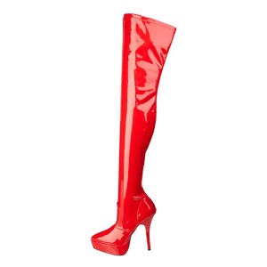 Rosso Vernice 13,5 cm INDULGE-3000 stivali alti numeri grandi da uomo