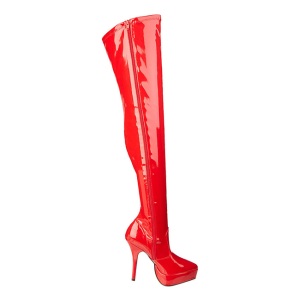 Rosso Vernice 13,5 cm INDULGE-3000 stivali alti numeri grandi da uomo