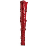 Rosso Vernice 13 cm ELECTRA-3028 stivali alti numeri grandi da uomo