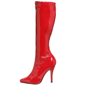 Rosso Vernice 13 cm SEDUCE-2000 Stivali Donna da Uomo