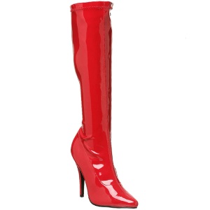 Rosso Vernice 13 cm SEDUCE-2000 Stivali Donna da Uomo