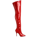 Rosso Vernice 13 cm SEDUCE-3000 stivali alti numeri grandi da uomo