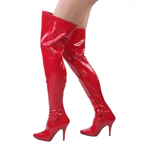 Rosso Vernice 13 cm SEDUCE-3000 stivali overknee tacco alto