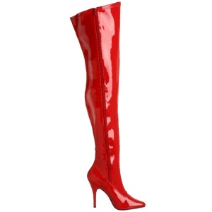 Rosso Vernice 13 cm SEDUCE-3000 stivali overknee tacco alto