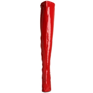 Rosso Vernice 13 cm SEDUCE-3000 stivali overknee tacco alto