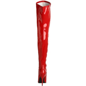 Rosso Vernice 13 cm SEDUCE-3000 stivali overknee tacco alto