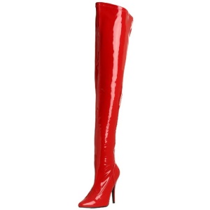 Rosso Vernice 13 cm SEDUCE-3000 stivali overknee tacco alto