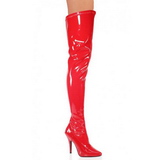 Rosso Vernice 13 cm SEDUCE-3000 stivali overknee tacco alto