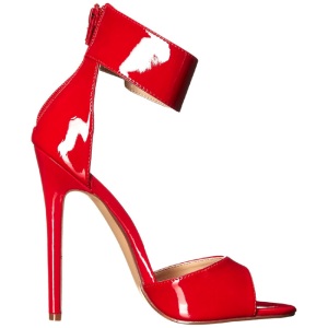 Rosso Vernice 13 cm SEXY-19 Sandali da Sera con Tacco Alto