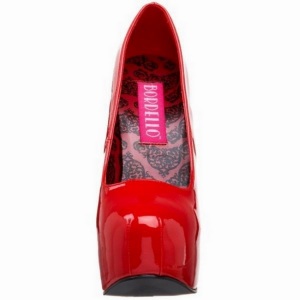 Rosso Vernice 14,5 cm Burlesque BORDELLO TEEZE-06 Plateau Scarpe Dcollet