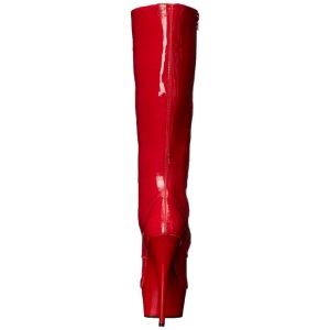 Rosso Vernice 15,5 cm DELIGHT-2023 Plateau Stivali Donna