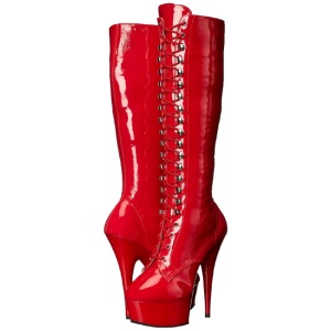 Rosso Vernice 15,5 cm DELIGHT-2023 Plateau Stivali Donna