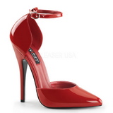 Rosso Vernice 15 cm DOMINA-402 scarpe décolleté con tacchi bassi