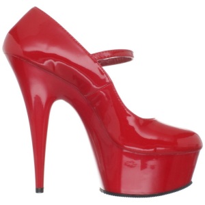 Rosso Vernice 15 cm PLEASER DELIGHT-687 Plateau Scarpe Dcollet