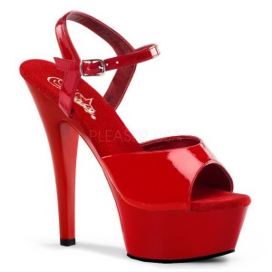 Rosso Vernice 15 cm Pleaser KISS-209 Tacchi Alti Plateau