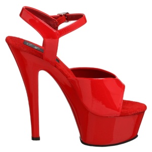 Rosso Vernice 15 cm Pleaser KISS-209 Tacchi Alti Plateau