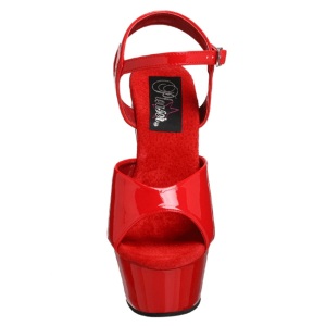 Rosso Vernice 15 cm Pleaser KISS-209 Tacchi Alti Plateau