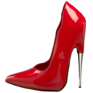 Rosso Vernice 15 cm SCREAM-01 Fetish Scarpe Dcollet