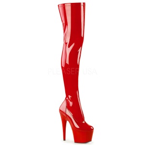 Rosso Vernice 18 cm ADORE-3000 Stivali alti e sopra al ginocchio