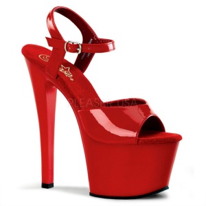 Rosso Vernice 18 cm Pleaser SKY-309 Tacchi Alti Plateau