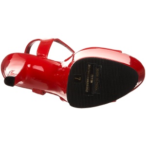 Rosso Vernice 18 cm Pleaser SKY-309 Tacchi Alti Plateau