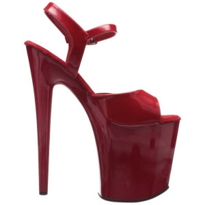 Rosso Vernice 20 cm Pleaser FLAMINGO-809 Tacchi Alti Plateau