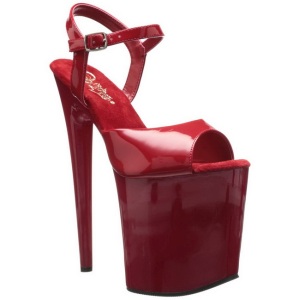 Rosso Vernice 20 cm Pleaser FLAMINGO-809 Tacchi Alti Plateau