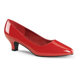 Rosso Vernice 5 cm FAB-420W scarpe dcollet con tacchi bassi