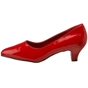 Rosso Vernice 5 cm FAB-420W scarpe dcollet con tacchi bassi