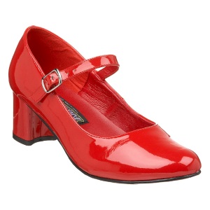 Rosso Vernice 5 cm SCHOOLGIRL-50 Scarpe Dcollet Classico Donna