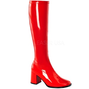 Rosso Vernice 7,5 cm GOGO-300 Stivali Donna da Uomo