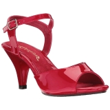 Rosso Vernice 8 cm BELLE-309 scarpe tacco alto numeri grandi per uomo