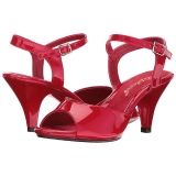 Rosso Vernice 8 cm BELLE-309 scarpe tacco alto numeri grandi per uomo