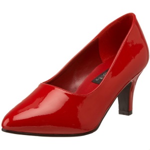 Rosso Vernice 8 cm DIVINE-420W scarpe dcollet con tacchi bassi