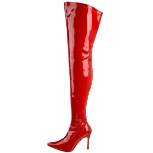 Rosso Vernice 9,5 cm LUST-3000 stivali overknee tacco alto