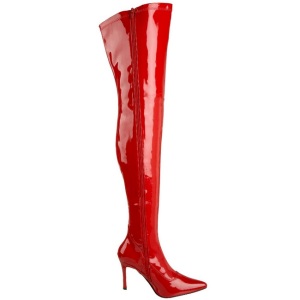 Rosso Vernice 9,5 cm LUST-3000 stivali overknee tacco alto