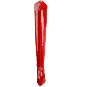 Rosso Vernice 9,5 cm LUST-3000 stivali overknee tacco alto