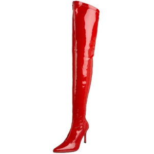 Rosso Vernice 9,5 cm LUST-3000 stivali overknee tacco alto