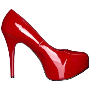 Rosso Verniciata 14,5 cm Burlesque TEEZE-06W scarpe dcollet per piedi larghi da uomo