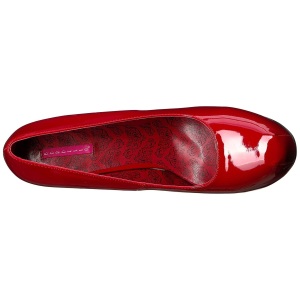 Rosso Verniciata 14,5 cm Burlesque TEEZE-06W scarpe dcollet per piedi larghi da uomo