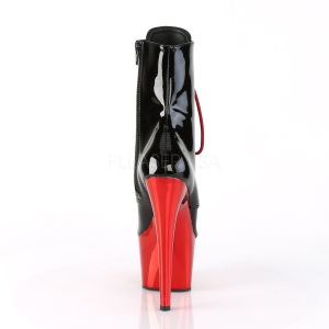 Rosso Verniciata 18 cm ADORE-1020 stivaletti con plateau cromo