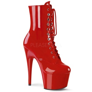 Rosso Verniciata 18 cm ADORE-1020 stivaletti con plateau donna