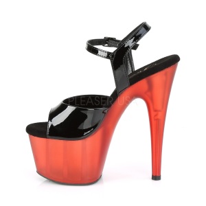 Rosso Verniciata 18 cm ADORE-709T sandali pleaser con plateau