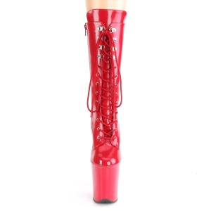 Rosso Verniciata 20 cm FLA-1050 tacchi estremi - stivaletti pi plateau alto