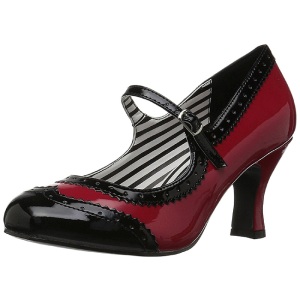 Rosso Verniciata 7,5 cm JENNA-06 grandi taglie scarpe dcollet